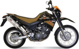 Dual Non-Catalytic Exhaust System With Sound Certification Oval Stainless Steel - Mivv Compatible With Yamaha Xt 660 R (2004-2016)