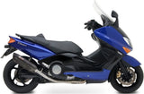 Impianto Di Scarico Completo Non Catalizzato E Con Omologazione Suono Suono Inox Nero Carbonio - Mivv Compatibile Con Yamaha T-Max 500 (2001-2007)
