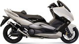 Impianto Di Scarico Completo Non Catalizzato E Con Omologazione Suono Gp Inox Nero - Mivv Compatibile Con Yamaha T-Max 500 (2008-2011)