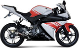 Impianto Di Scarico Completo Catalizzato E Con Omologazione Suono Gp Inox Nero - Mivv Compatibile Con Yamaha Yzf-R 125 (2008-2013)