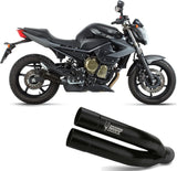 Terminale Di Scarico Con Omologazione Suono Double Gun Inox Nero - Mivv Compatibile Con Yamaha Xj6 600 (2009-2016)