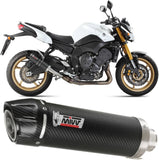 Terminale Di Scarico Con Omologazione Suono Gp Carbonio Carbonio - Mivv Compatibile Con Yamaha Fz-8 - Fazer 8 (2010-2016)