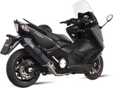 Impianto Di Scarico Completo Non Catalizzato E Con Omologazione Suono Speed Edge Inox Nero Carbonio - Mivv Compatibile Con Yamaha T-Max 530 (2012-2016)