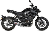 Impianto Di Scarico Completo Non Catalizzato E Con Omologazione Suono Oval Titanio Carbonio - Mivv Compatibile Con Yamaha Mt-09 (2013-2020)