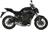 Impianto Di Scarico Completo Non Catalizzato E Con Omologazione Suono Delta Race Inox Carbonio - Mivv Compatibile Con Yamaha Mt-07 (2014-2020)