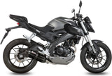 Impianto Di Scarico Completo Non Catalizzato E Con Omologazione Suono Suono Inox Nero Carbonio - Mivv Compatibile Con Yamaha Mt-125 (2015-2019)