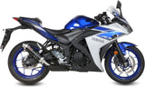Terminale Di Scarico Con Omologazione Suono Gp Inox Nero - Mivv Compatibile Con Yamaha Yzf-R25 (2015-2022)