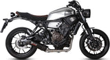 Impianto Di Scarico Completo Non Catalizzato E Con Omologazione Suono Oval Carbonio Carbonio - Mivv Compatibile Con Yamaha Xsr 700 (2016-2020)
