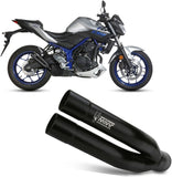 Terminale Di Scarico Con Omologazione Suono Double Gun Inox Nero - Mivv Compatibile Con Yamaha Mt-03 (2016-2024)