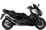 Impianto Di Scarico Completo Non Catalizzato E Con Omologazione Suono Oval Inox Nero Carbonio - Mivv Compatibile Con Yamaha T-Max 530 (2017-2019)