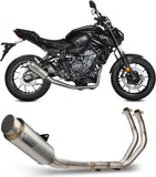 Impianto Di Scarico Completo Non Catalizzato E Con Omologazione Suono Gppro Titanio - Mivv Compatibile Con Yamaha Mt-07 (2021-2024)