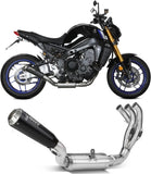 Impianto Di Scarico Completo Non Catalizzato E Con Omologazione Suono X-M1 Inox Nero - Mivv Compatibile Con Yamaha Fz-09 (2021-2023)