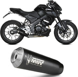 Impianto Di Scarico Completo Catalizzato E Con Omologazione Suono X-M1 Inox Nero - Mivv Compatibile Con Yamaha Mt-125 (2020-2024)