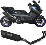 Impianto Di Scarico Completo Non Catalizzato E Con Omologazione Suono Sr-1 Full Inox Nero - Mivv Compatibile Con Yamaha T-Max 560 (2022-2024)