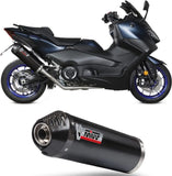 Impianto Di Scarico Completo Catalizzato E Con Omologazione Suono Oval Inox Nero - Mivv Compatibile Con Yamaha T-Max 560 (2022-2024)