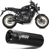 Impianto Di Scarico Completo Catalizzato E Con Omologazione Suono Hr-1 Inox Nero Carbonio - Mivv Compatibile Con Yamaha Xsr 700 (2021-2024)