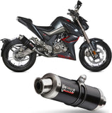Complete Non-Catalytic Exhaust System With Sound Certification Gp Steel Black - Mivv Compatible With Zontes Zt 125 U (2021-2024)