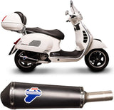 Terminale Di Scarico Senza Omologazione Suono Oval Acciaio Inox Nero - Termignoni Compatibile Con Piaggio Vespa 300 (2008-2020)