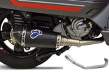 Impianto Di Scarico Completo Non Catalizzato E Senza Omologazione Suono Relevance Acciaio Inox Nero Coppa Carbonio - Termignoni Compatibile Con Piaggio Vespa 250 - 300 (2008-2022)