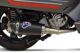 Terminale Di Scarico Senza Omologazione Suono Relevance Acciaio Inox Nero Coppa Carbonio - Termignoni Compatibile Con Piaggio Vespa 250 - 300 (2008-2022)