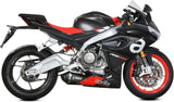 Impianto Di Scarico Completo Non Catalizzato E Senza Omologazione Suono Delta Race Inox Nero Carbonio - Mivv Compatibile Con Aprilia Rs 660 (2020-2024)