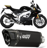 Uncatalysed Exhaust System Without Sound Certification Sr-1 Titanium Black - Mivv Compatible With Aprilia Tuono V4 1100 (2021-2024)