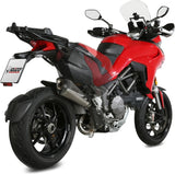 Terminale Di Scarico Non Catalizzato E Senza Omologazione Suono Delta Race Inox Carbonio - Mivv Compatibile Con Ducati Multistrada 1200 (2015-2017)