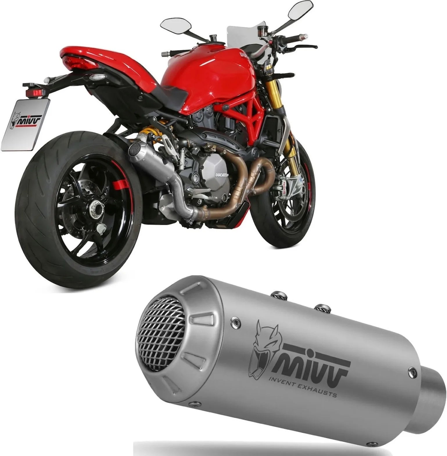 Terminale Di Scarico Non Catalizzato E Senza Omologazione Suono Mk3 Inox - Mivv Compatibile Con Ducati Monster 821 (2018-2020)