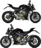 Doppio Terminale Di Scarico Non Catalizzato E Senza Omologazione Suono X-M1 Inox Nero - Mivv Compatibile Con Ducati Streetfighter V4 (2020-2022)