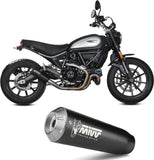 Terminale Di Scarico Non Catalizzato E Senza Omologazione Suono X-M1 Inox Nero - Mivv Compatibile Con Ducati Scrambler 800 Icon (2021-2022)