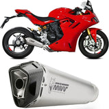 Terminale Di Scarico Non Catalizzato E Senza Omologazione Suono Delta Race Inox Carbonio - Mivv Compatibile Con Ducati Supersport 950 - S (2021-2024)