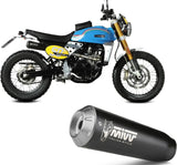 Impianto Di Scarico Completo Non Catalizzato E Senza Omologazione Suono X-M1 Inox Nero - Mivv Compatibile Con Fantic Motor Caballero 500 (2021-2024)