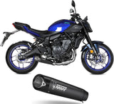 Complete Exhaust System Without Catalytic Converter And Without Sound Certification X-M5 Steel Black - Mivv Compatible With Yamaha Mt-07 (2025-2026)