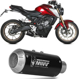 Impianto Di Scarico Completo Non Catalizzato E Senza Omologazione Suono Mk3 Inox Nero - Mivv Compatibile Con Honda Cb 125 R (2021-2024)