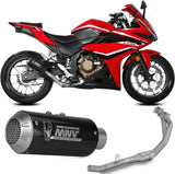 Impianto Di Scarico Completo Non Catalizzato E Senza Omologazione Suono Mk3 Carbonio - Mivv Compatibile Con Honda Cbr 500 R (2019-2020)