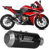 Terminale Di Scarico Non Catalizzato E Senza Omologazione Suono Mk3 Carbonio - Mivv Compatibile Con Honda Cbr 500 R (2019-2020)