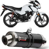 Impianto Di Scarico Completo Non Catalizzato E Senza Omologazione Suono Gp Inox Nero - Mivv Compatibile Con Honda Cb 125 F (2021-2024)