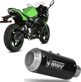 Impianto Di Scarico Completo Non Catalizzato E Senza Omologazione Suono Mk3 Inox Nero - Mivv Compatibile Con Kawasaki Ninja 650 (2017-2023)