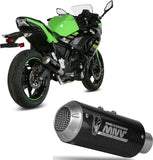 Impianto Di Scarico Completo Non Catalizzato E Senza Omologazione Suono Mk3 Carbonio - Mivv Compatibile Con Kawasaki Ninja 650 (2017-2023)