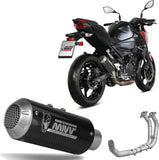 Impianto Di Scarico Completo Non Catalizzato E Senza Omologazione Suono Mk3 Carbonio - Mivv Compatibile Con Kawasaki Z 400 (2019-2020)