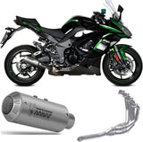 Impianto Di Scarico Completo Non Catalizzato E Senza Omologazione Suono Mk3 Inox - Mivv Compatibile Con Kawasaki Ninja 1000 Sx (2020-2024)