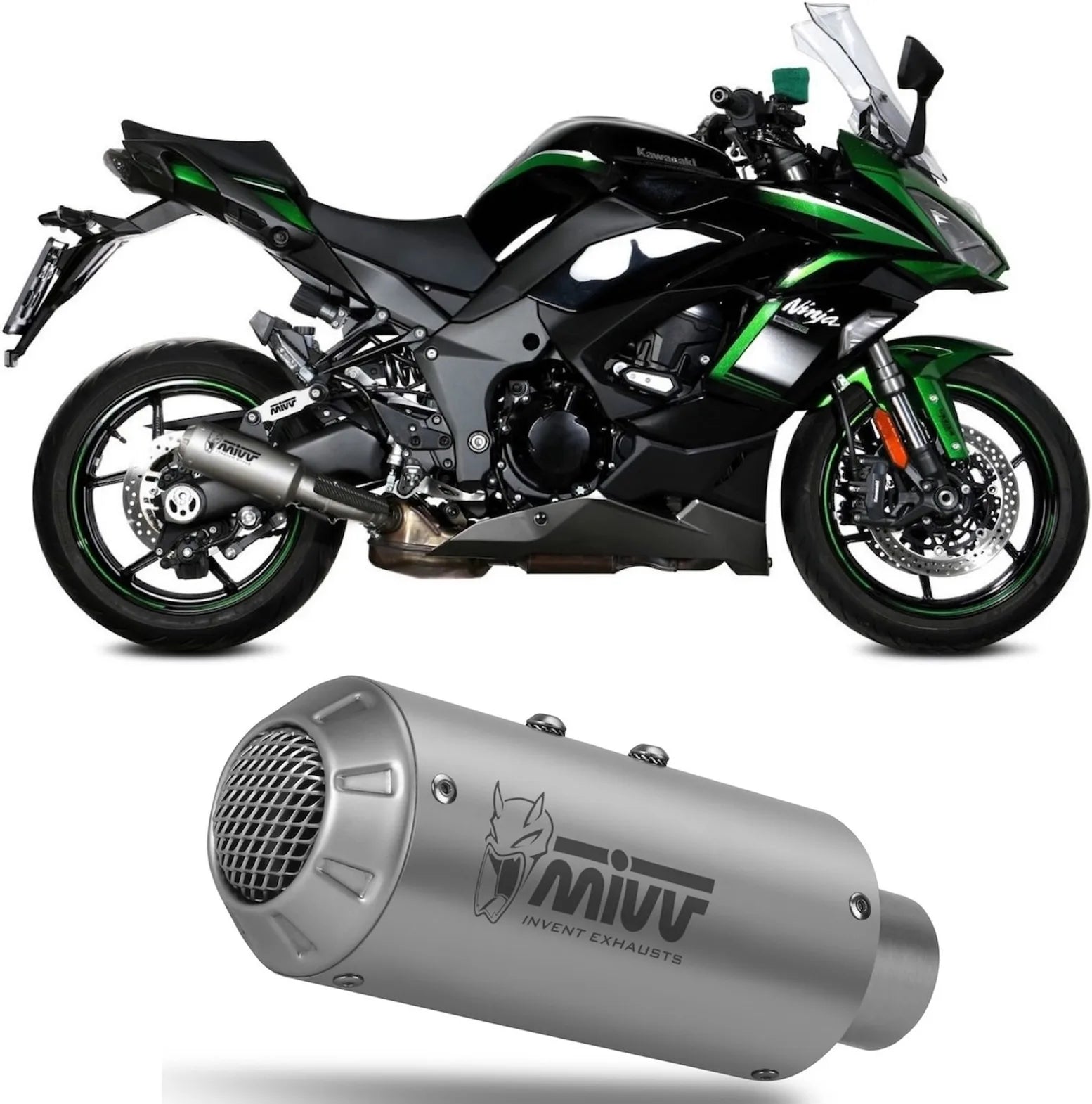 Terminale Di Scarico Non Catalizzato E Senza Omologazione Suono Mk3 Inox - Mivv Compatibile Con Kawasaki Ninja 1000 Tourer (2020-2024)