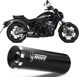 Impianto Di Scarico Completo Non Catalizzato E Senza Omologazione Suono Hr-1 Inox Nero - Mivv Compatibile Con Kawasaki Vulcan S (2017-2023)