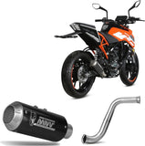 Impianto Di Scarico Completo Non Catalizzato E Senza Omologazione Suono Mk3 Carbonio - Mivv Compatibile Con Ktm 125 Duke (2017-2020)