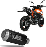 Terminale Di Scarico Non Catalizzato E Senza Omologazione Suono Mk3 Carbonio - Mivv Compatibile Con Ktm 125 Duke (2017-2020)