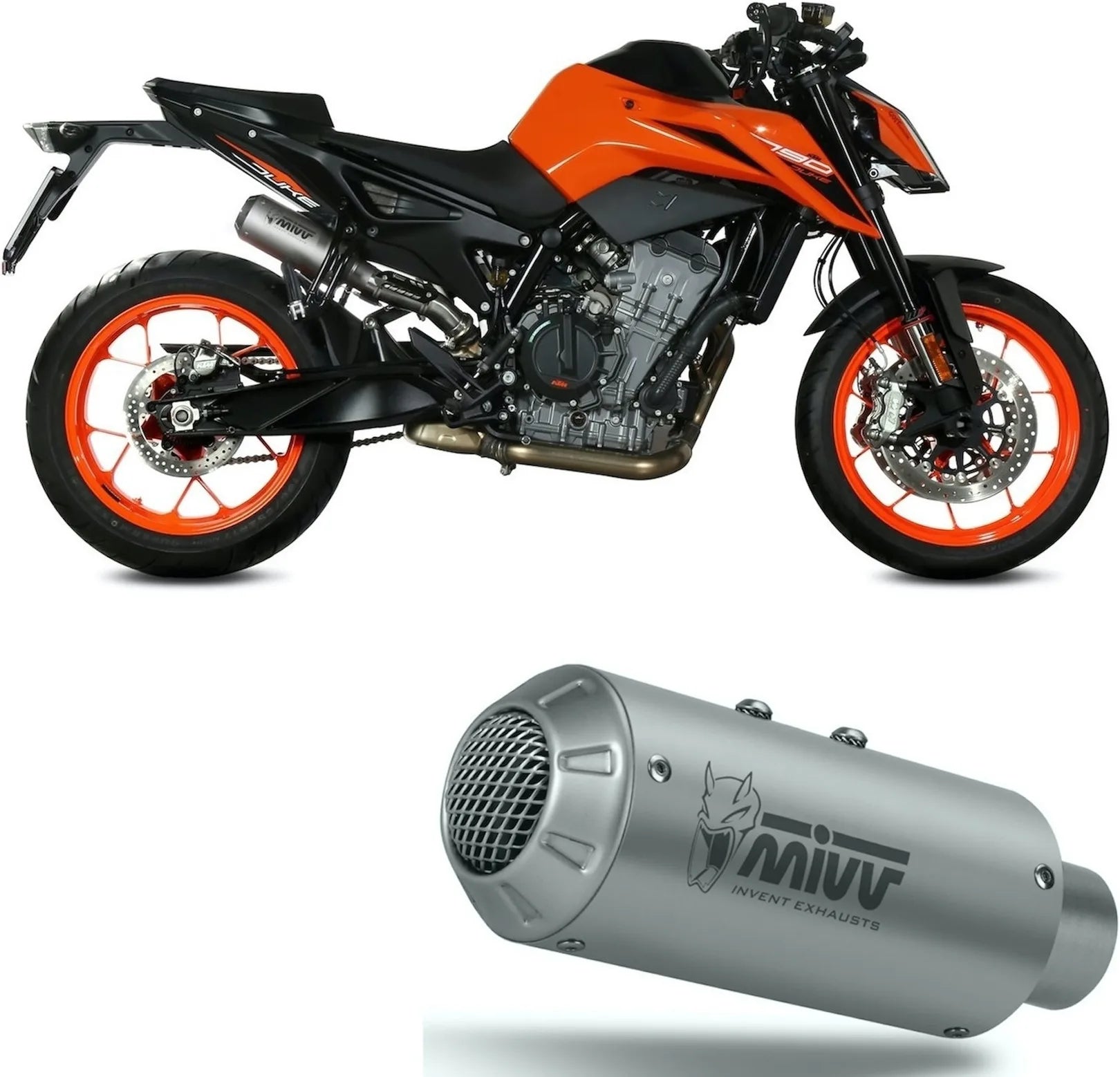 Terminale Di Scarico Non Catalizzato E Senza Omologazione Suono Mk3 Inox - Mivv Compatibile Con Ktm 790 Duke (2018-2020)