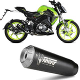 Impianto Di Scarico Completo Non Catalizzato E Senza Omologazione Suono X-M1 Inox Nero - Mivv Compatibile Con Keeway Rkf 125 (2021-2024)