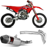 Impianto Di Scarico Completo Non Catalizzato E Con Omologazione Fim Str1 Titanio Carbonio - Mivv Compatibile Con Honda Crf 450 (2021-2024)
