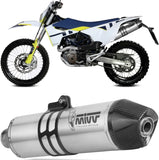 Impianto Di Scarico Completo Non Catalizzato E Senza Omologazione Suono Str1 Titanio - Mivv Compatibile Con Husqvarna 701 Enduro - Supermoto (2021-2024)