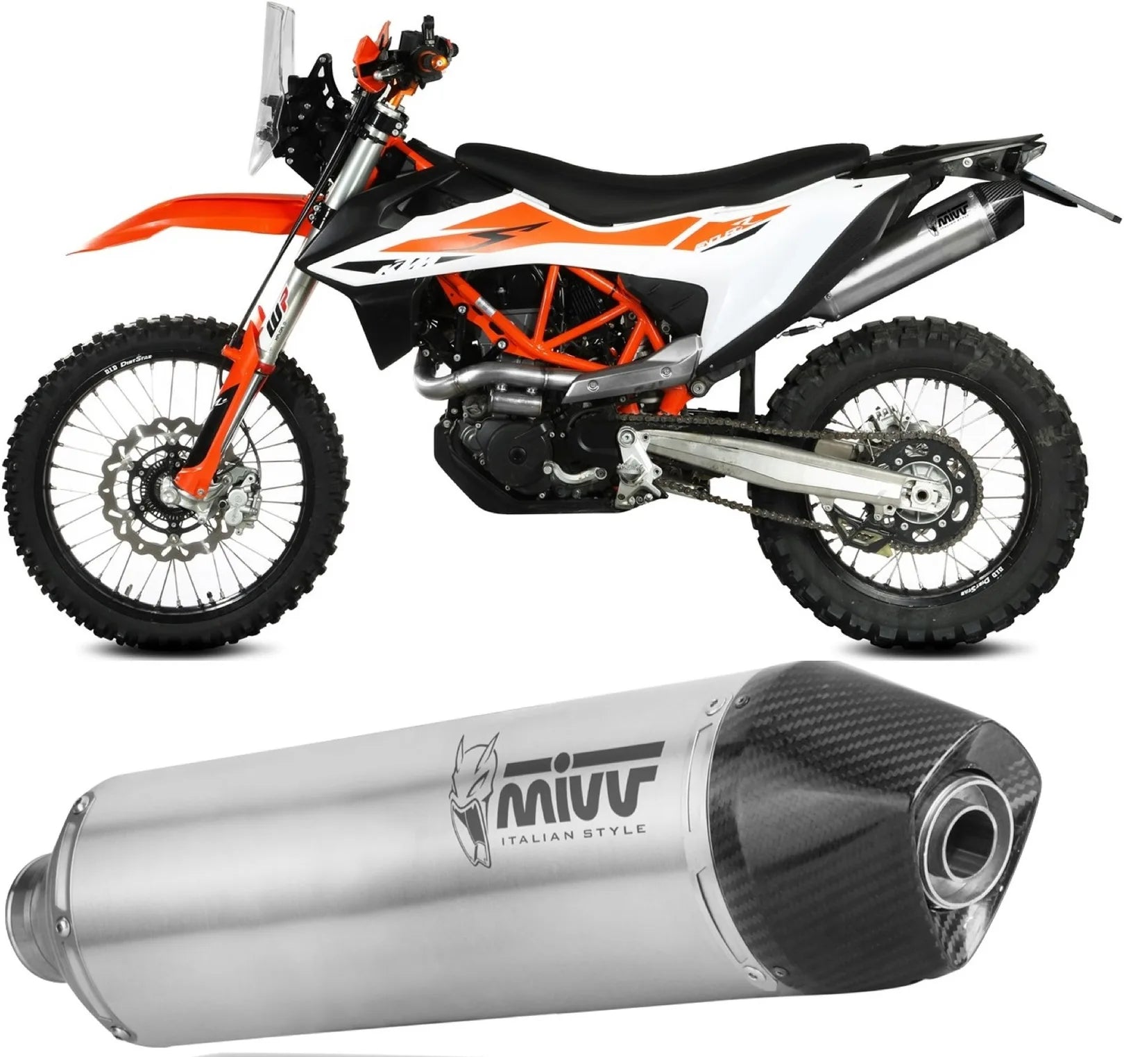 Terminale Di Scarico Non Catalizzato E Senza Omologazione Suono Str1 Inox - Mivv Compatibile Con Ktm 690 Enduro R (2019-2020)